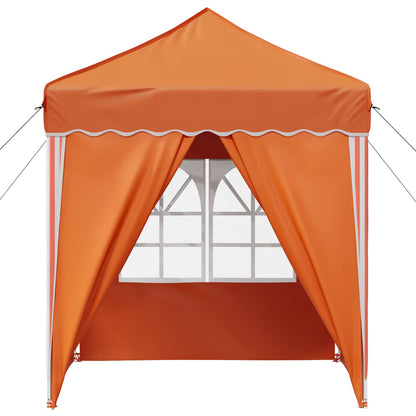 Pop-up Party Tent 195 x 195 x 245 cm Orange Oxford Fabric