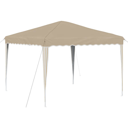 Pop-up Party Tent 288 x 288 x 245 cm Cream Oxford Fabric
