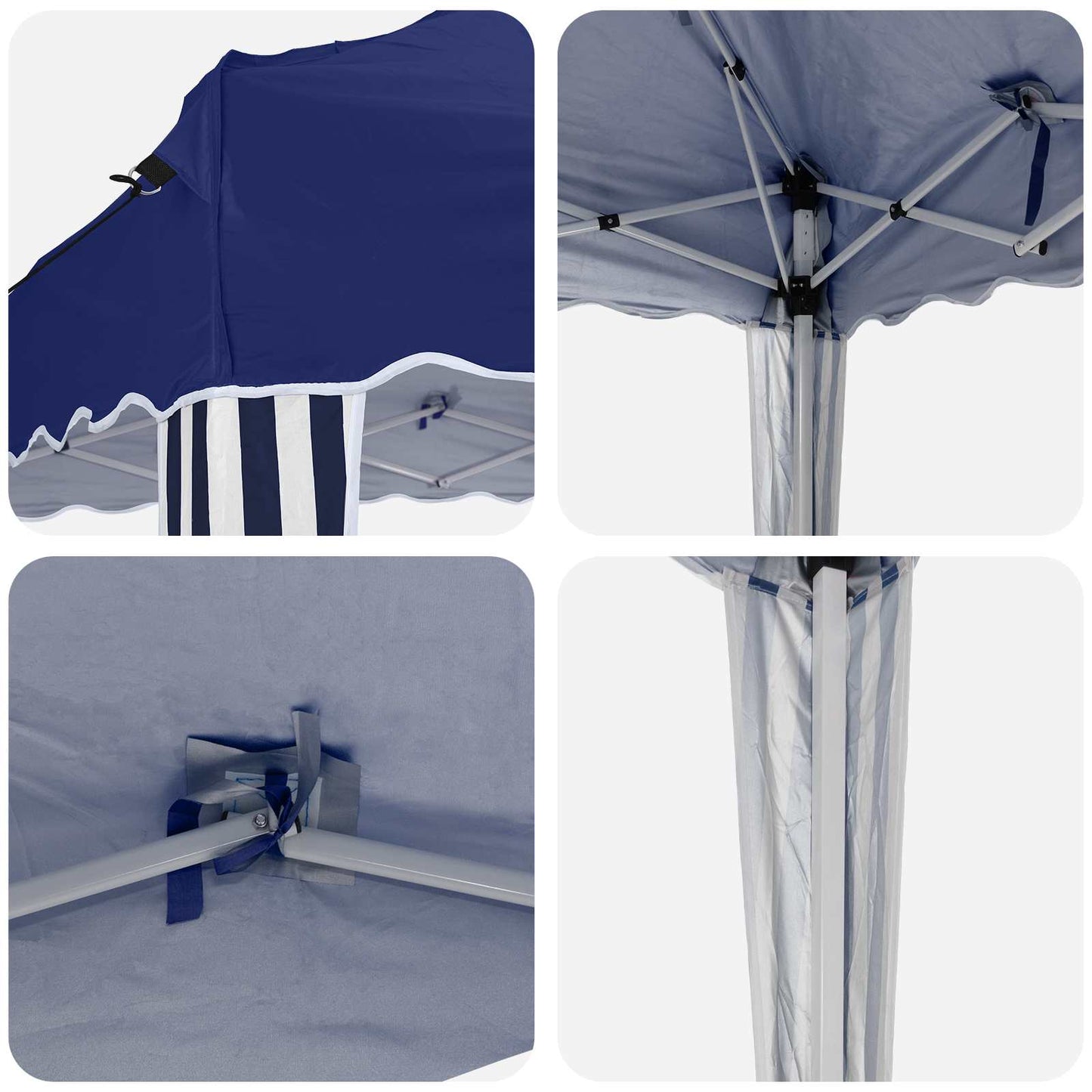 Pop-up Party Tent 288 x 288 x 245 cm Blue Oxford Fabric