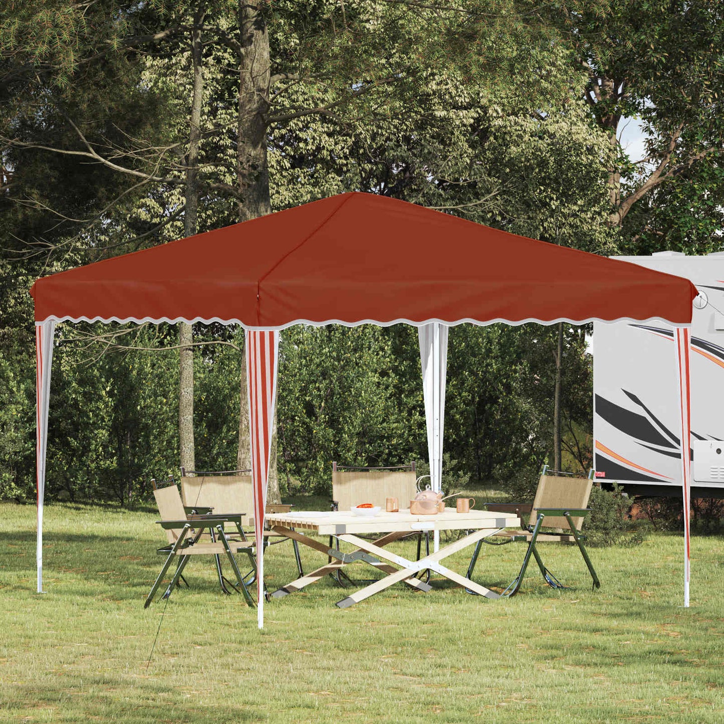 Pop-up Party Tent 288 x 288 x 245 cm Terracotta Oxford Fabric