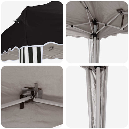 Pop-up Party Tent 288 x 288 x 245 cm Black Oxford Fabric
