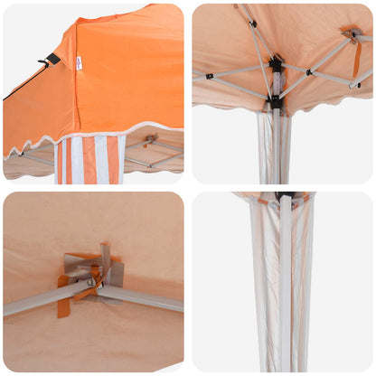 Pop-up Party Tent 288 x 288 x 245 cm Orange Oxford Fabric