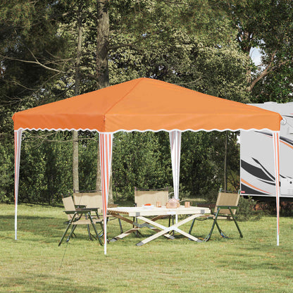 Pop-up Party Tent 288 x 288 x 245 cm Orange Oxford Fabric