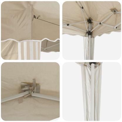 Pop-up Party Tent 288 x 288 x 245 cm Cream Oxford Fabric