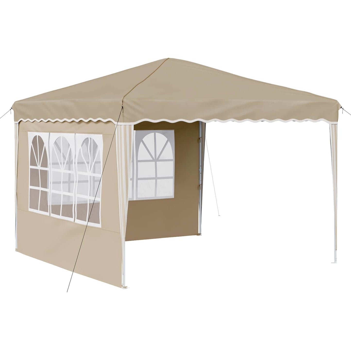 Pop-up Party Tent 288 x 288 x 245 cm Cream Oxford Fabric