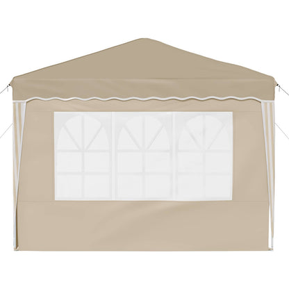 Pop-up Party Tent 288 x 288 x 245 cm Cream Oxford Fabric