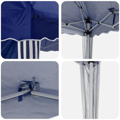 Pop-up Party Tent 288 x 288 x 245 cm Blue Oxford Fabric