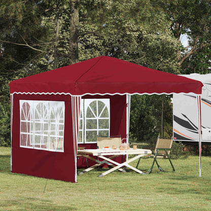 Pop-up Party Tent 288 x 288 x 245 cm Burgundy Oxford Fabric