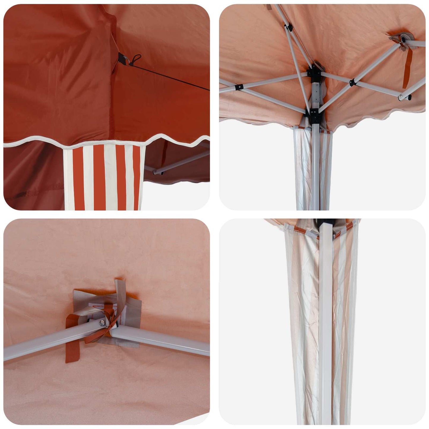 Pop-up Party Tent 288 x 288 x 245 cm Terracotta Oxford Fabric