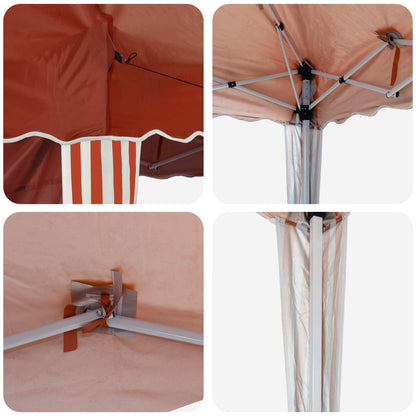 Pop-up Party Tent 288 x 288 x 245 cm Terracotta Oxford Fabric