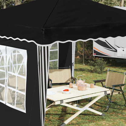 Pop-up Party Tent 288 x 288 x 245 cm Black Oxford Fabric