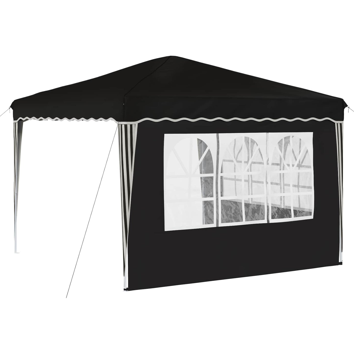 Pop-up Party Tent 288 x 288 x 245 cm Black Oxford Fabric