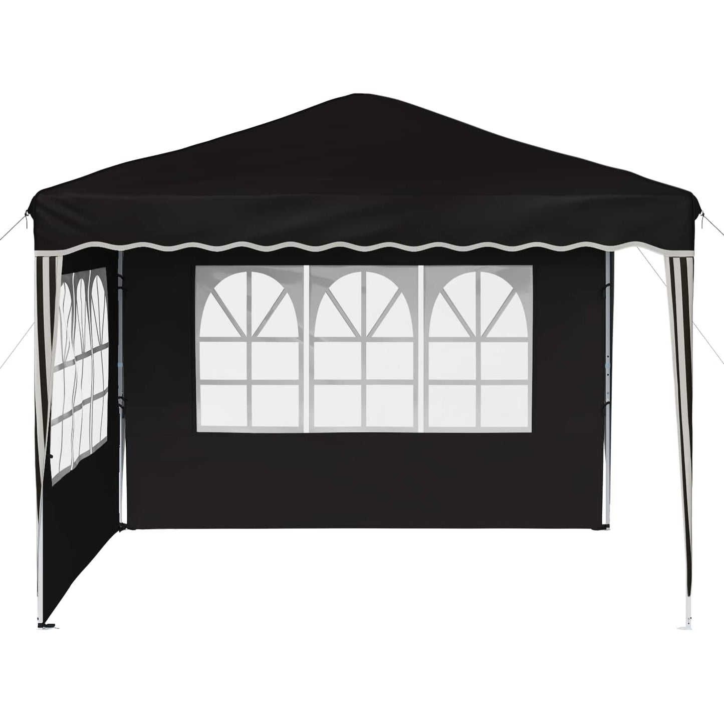 Pop-up Party Tent 288 x 288 x 245 cm Black Oxford Fabric