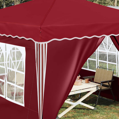 Pop-up Party Tent 288 x 288 x 245 cm Burgundy Oxford Fabric