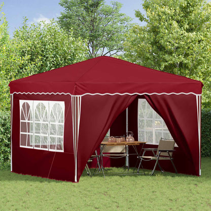 Pop-up Party Tent 288 x 288 x 245 cm Burgundy Oxford Fabric