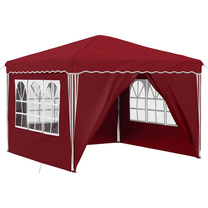 Pop-up Party Tent 288 x 288 x 245 cm Burgundy Oxford Fabric