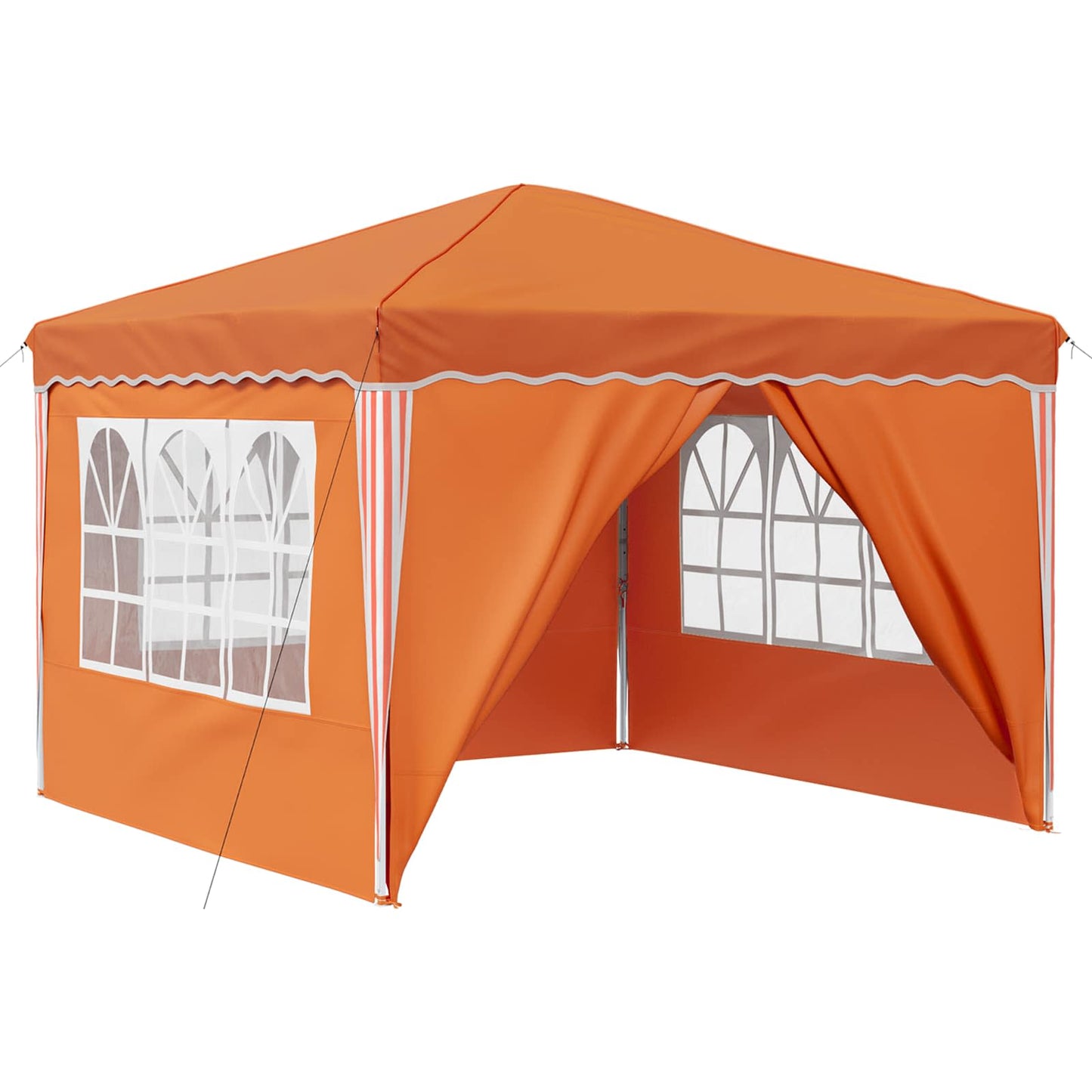 Pop-up Party Tent 288 x 288 x 245 cm Orange Oxford Fabric