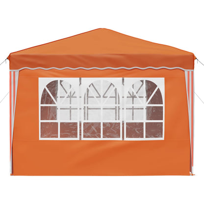 Pop-up Party Tent 288 x 288 x 245 cm Orange Oxford Fabric