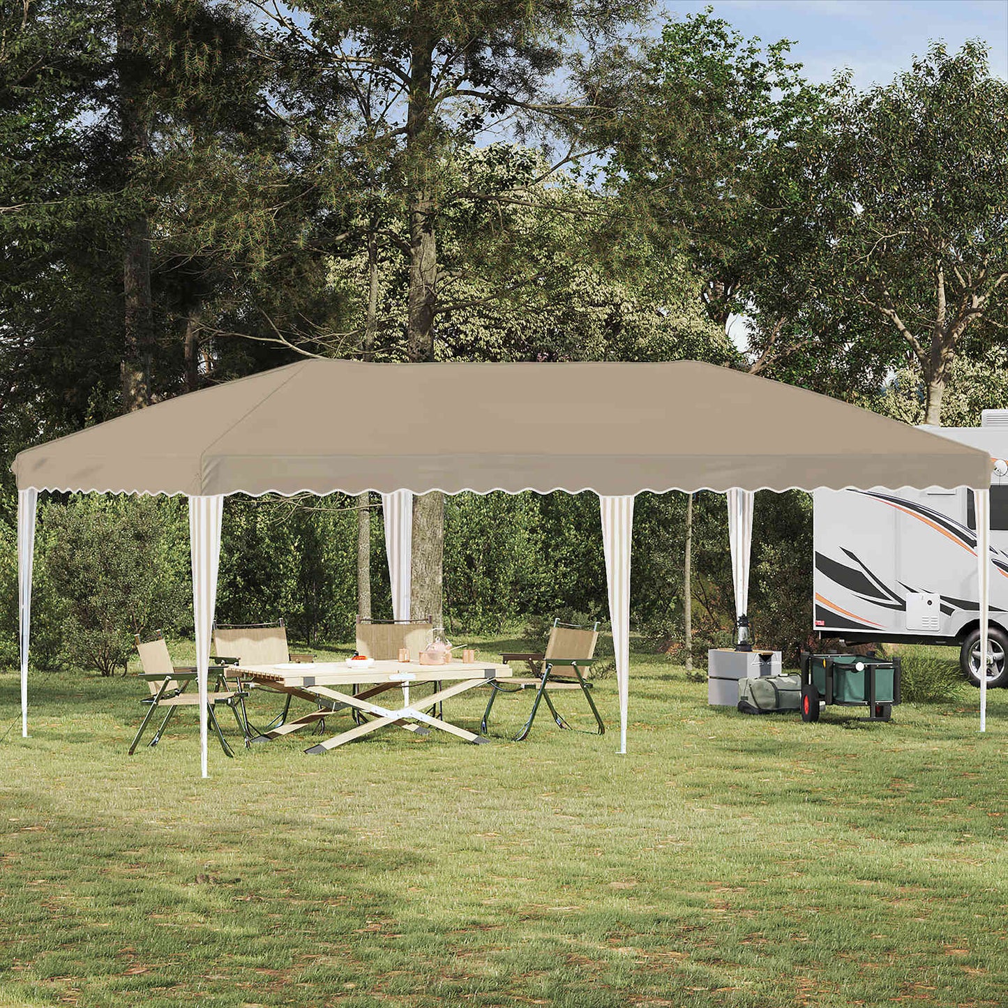 Pop-up Party Tent 575 x 290 x 245 cm Cream