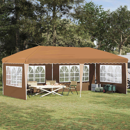 Pop-up Party Tent 575 x 289 x 245 cm Beige