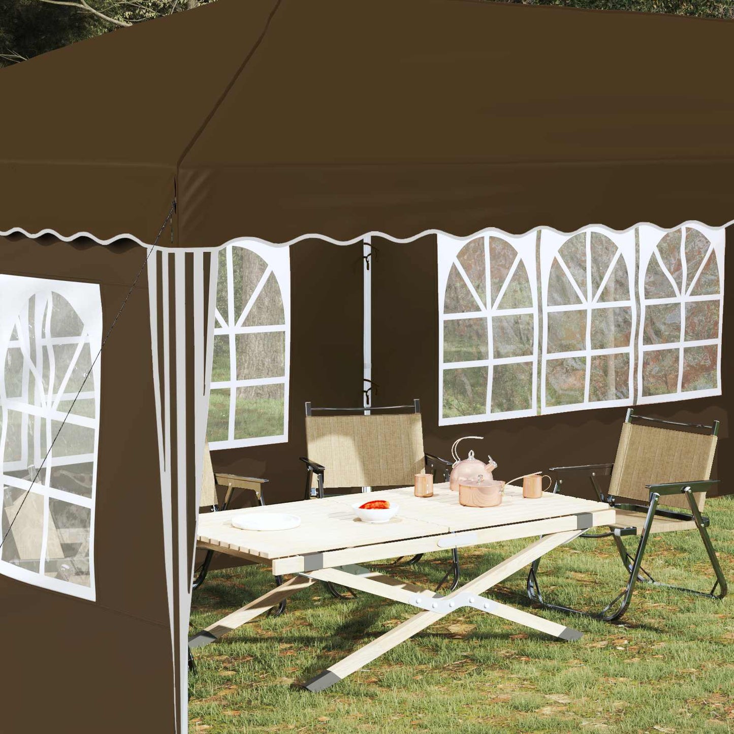 Pop-up Party Tent 575 x 289 x 245 cm Taupe