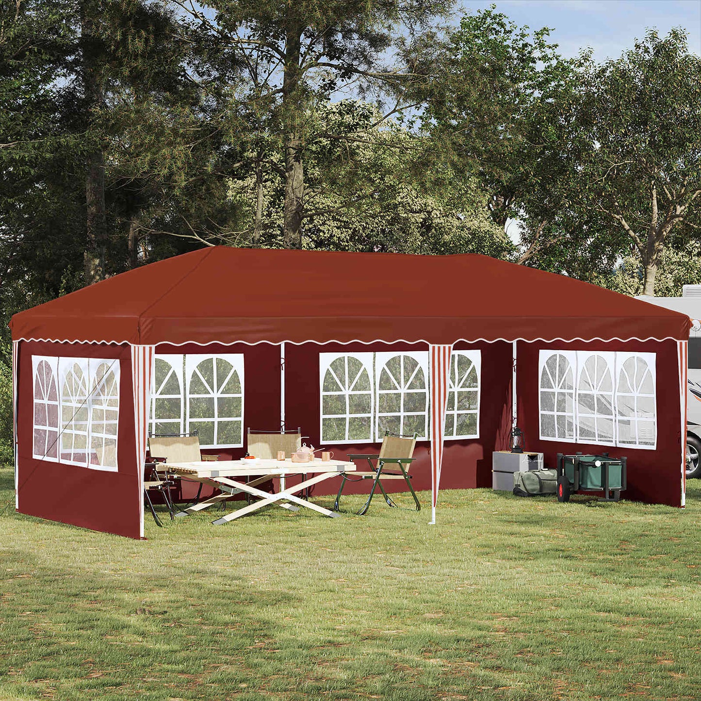 Pop-up Party Tent 575 x 289 x 245 cm Terracotta