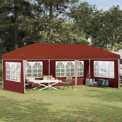 Pop-up Party Tent 575 x 289 x 245 cm Terracotta