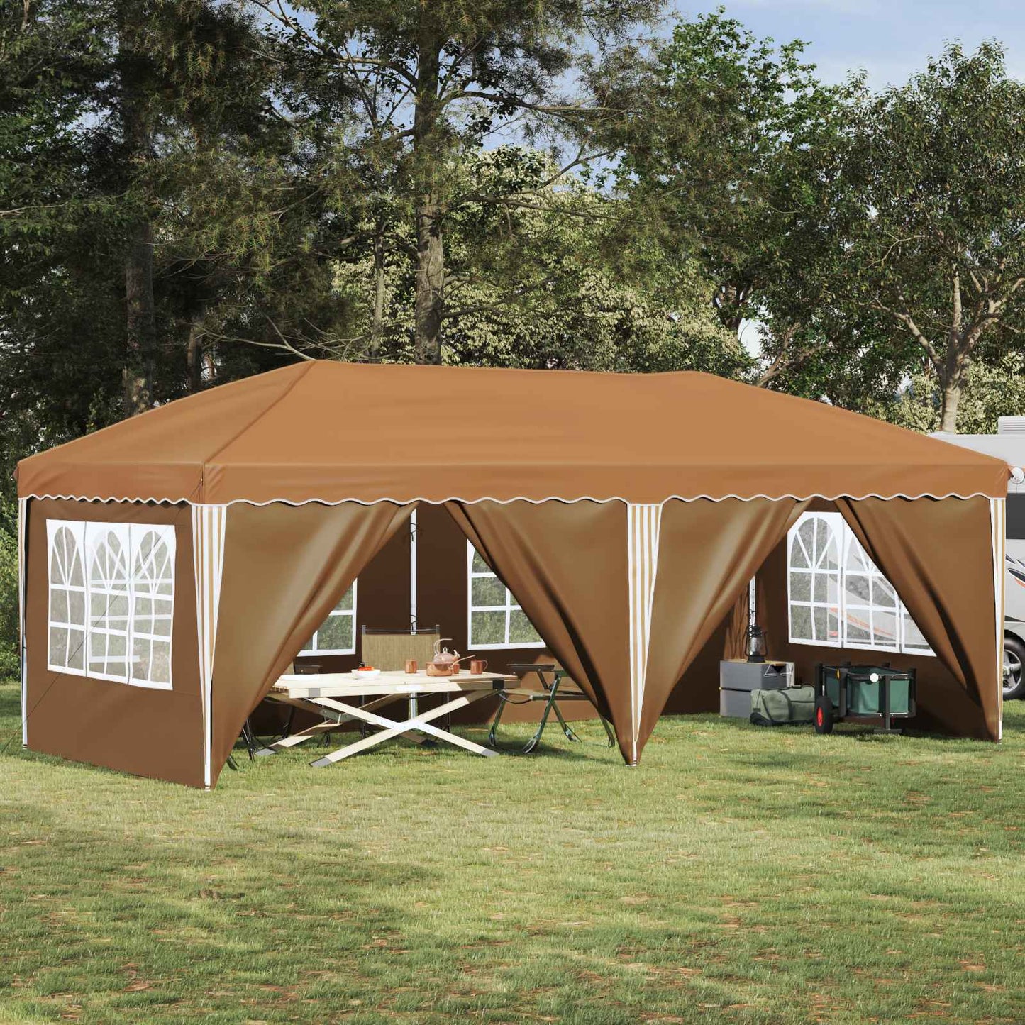 Pop-up Party Tent 575 x 288 x 245 cm Beige