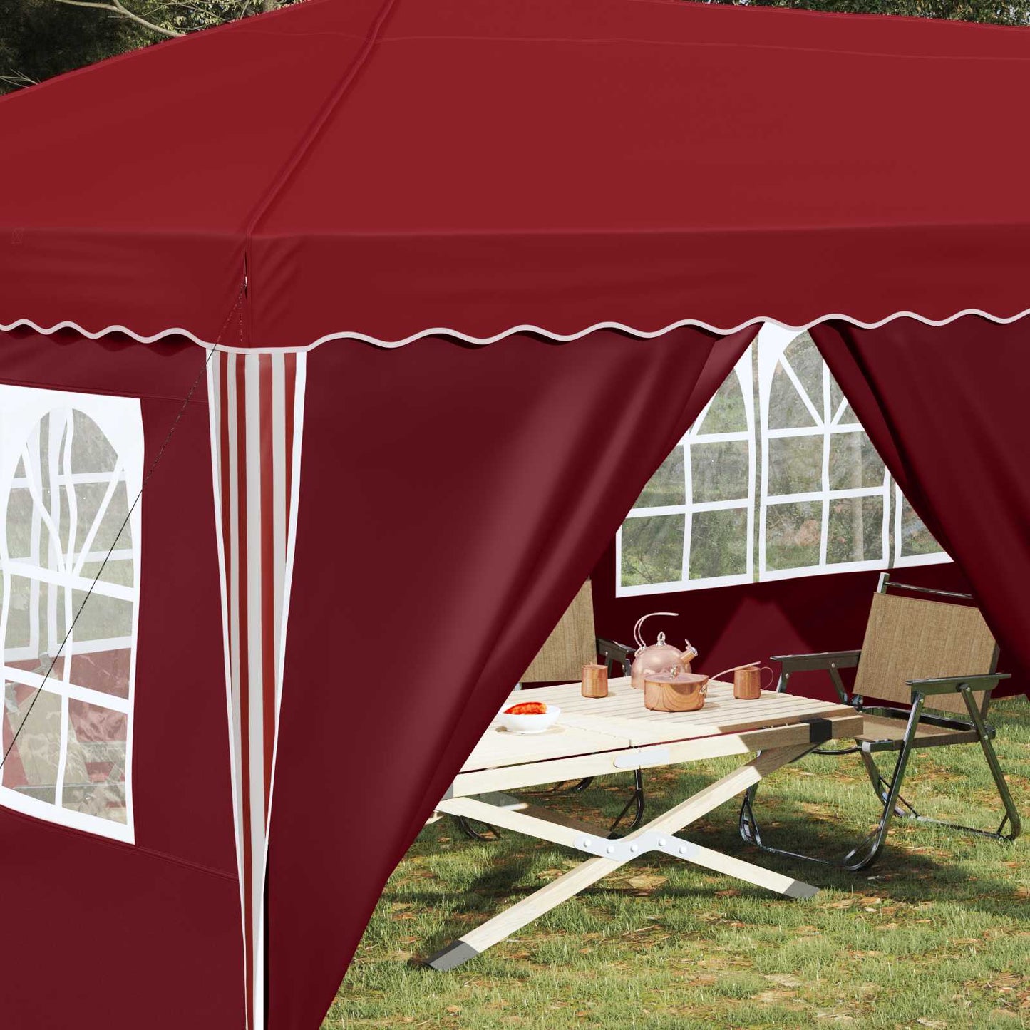 Pop-up Party Tent 575 x 288 x 245 cm Burgundy