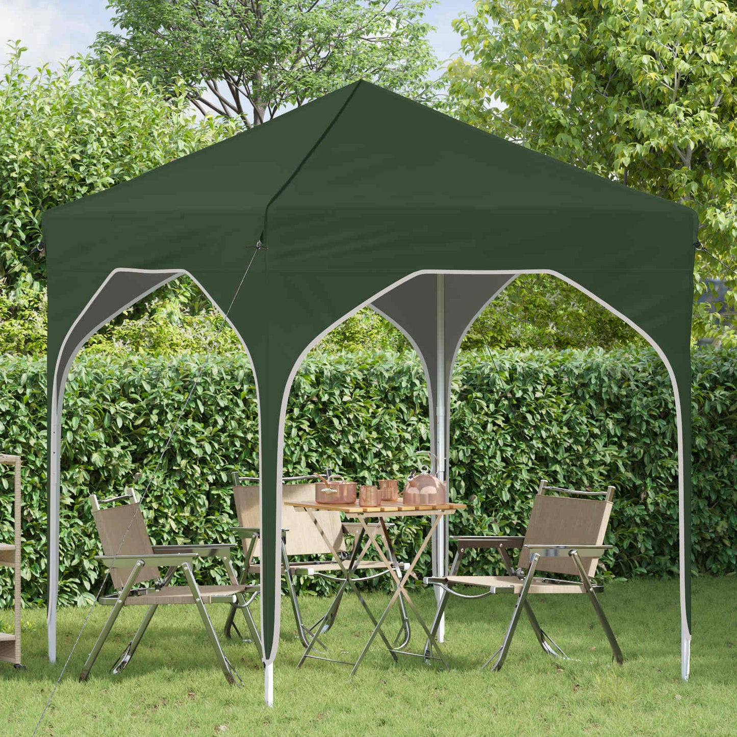 Pop-up Party Tent 194 x 194 x 245 cm Green