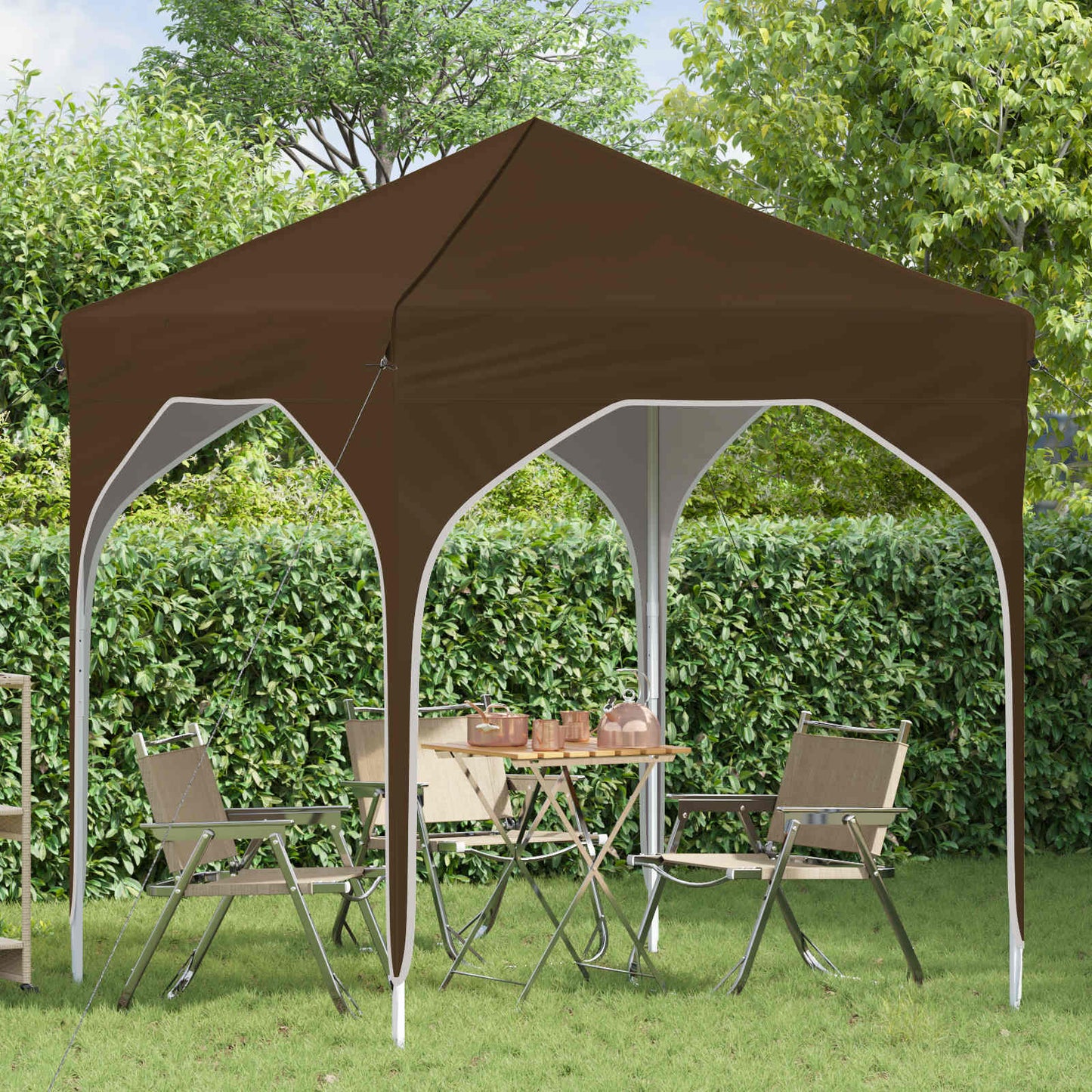 Pop-up Party Tent 194 x 194 x 245 cm Taupe
