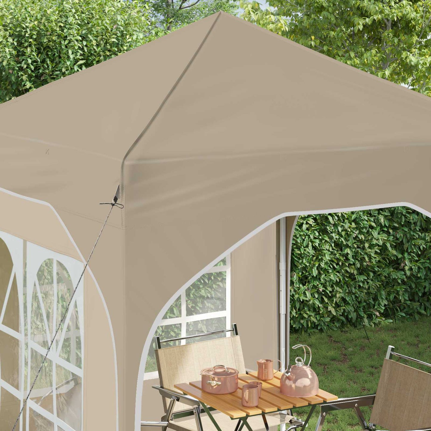 Pop-up Party Tent 192 x 192 x 245 cm Cream