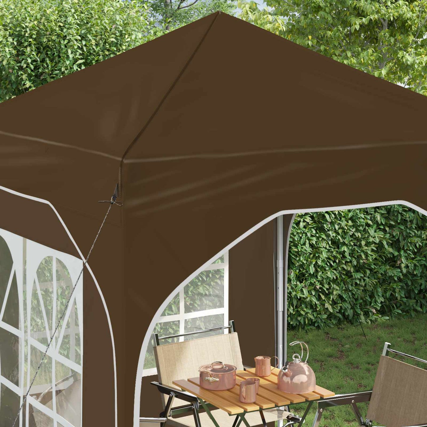 Pop-up Party Tent 192 x 192 x 245 cm Taupe