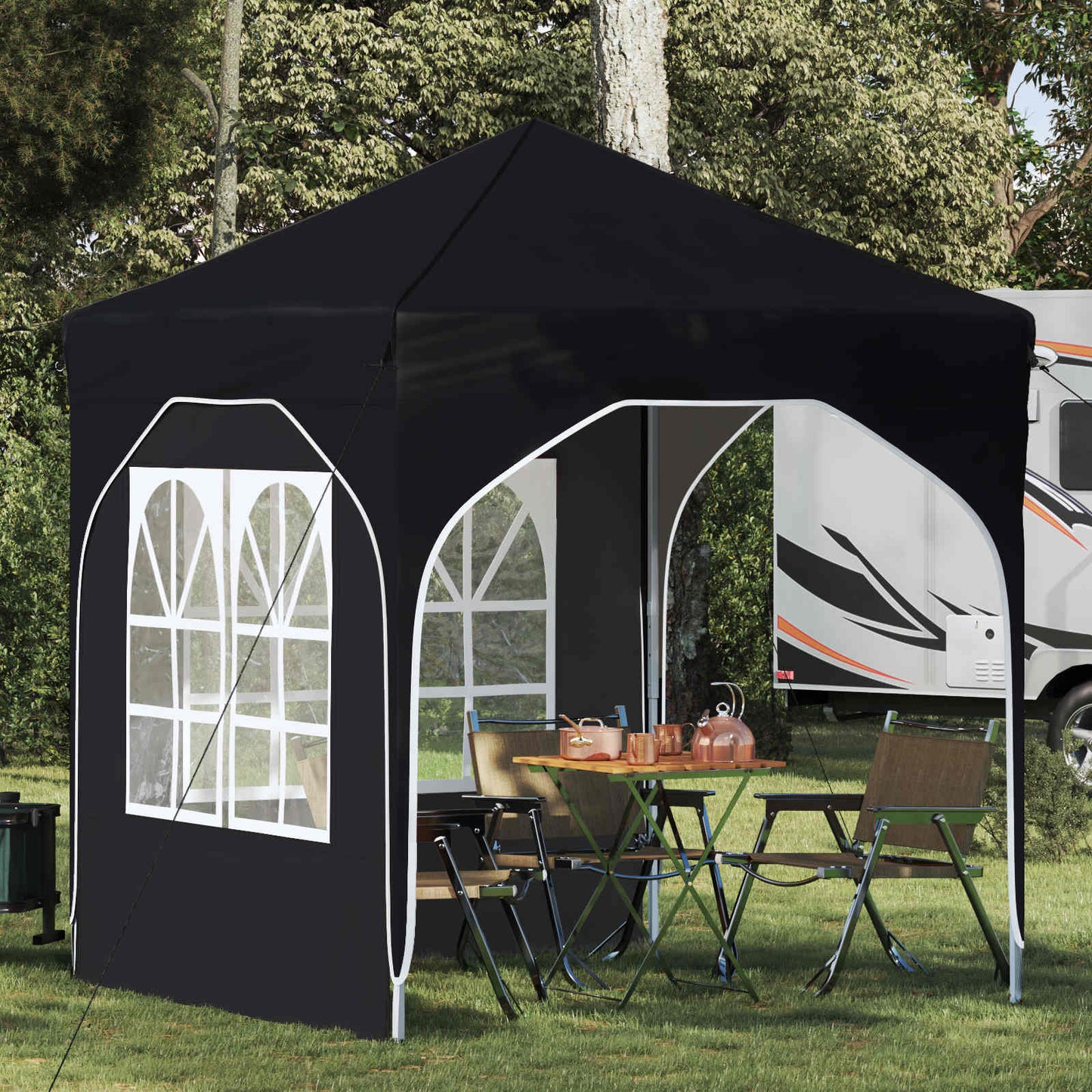 Pop-up Party Tent 192 x 192 x 245 cm Black
