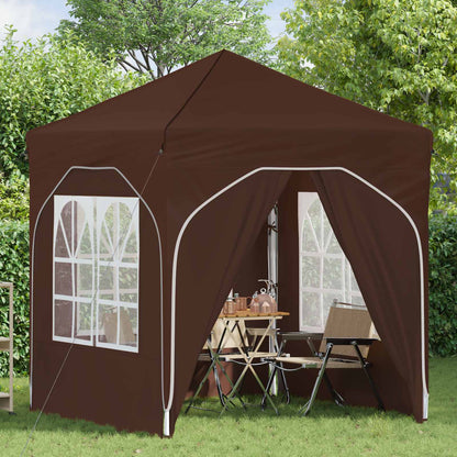 Pop-up Party Tent 192 x 192 x 245 cm Brown