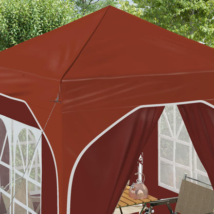 Pop-up Party Tent 192 x 192 x 245 cm Terracotta