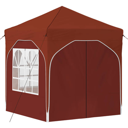 Pop-up Party Tent 192 x 192 x 245 cm Terracotta