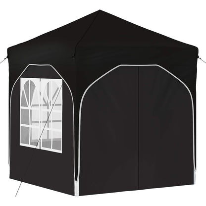Pop-up Party Tent 192 x 192 x 245 cm Black
