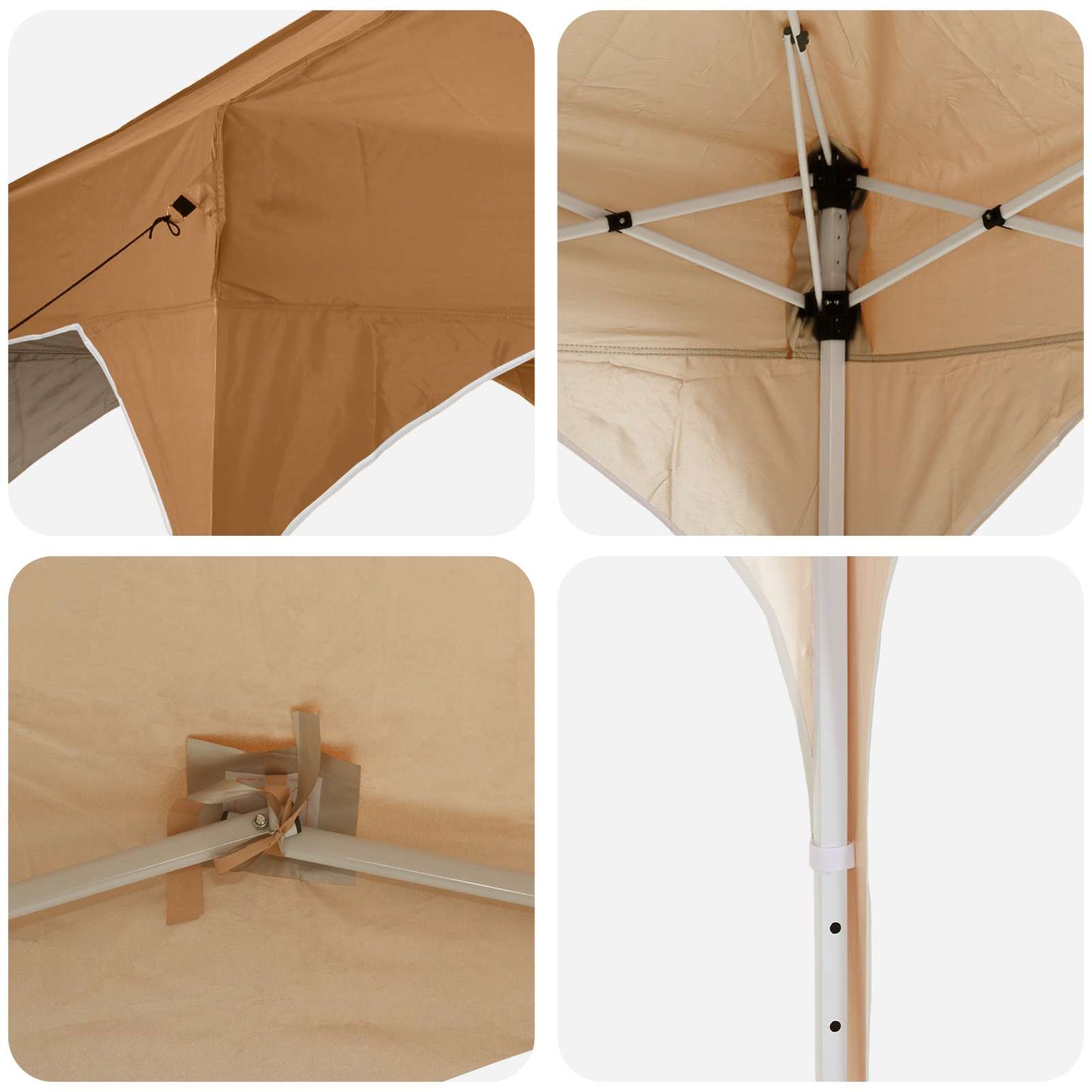 Pop-up Party Tent 290 x 290 x 245 cm Beige
