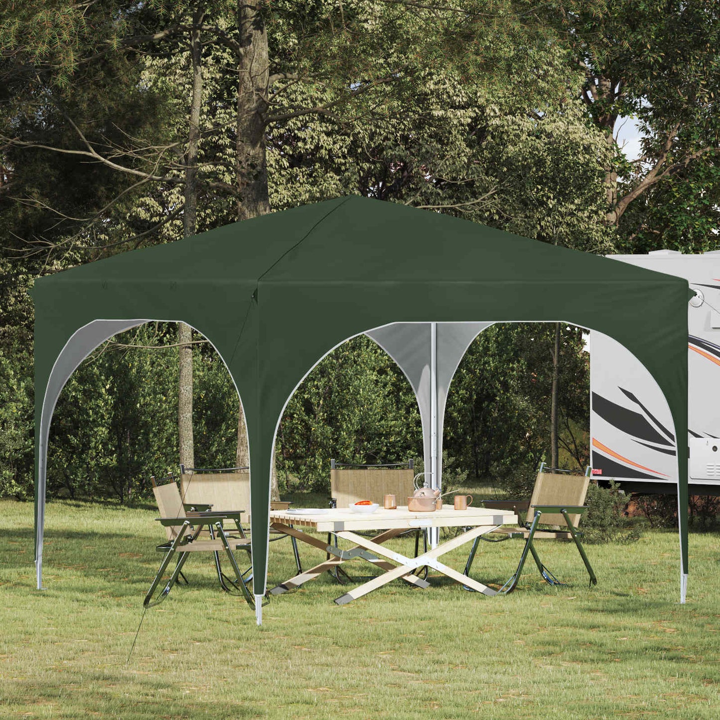 Pop-up Party Tent 290 x 290 x 245 cm Green