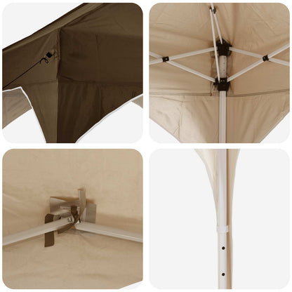 Pop-up Party Tent 290 x 290 x 245 cm Taupe