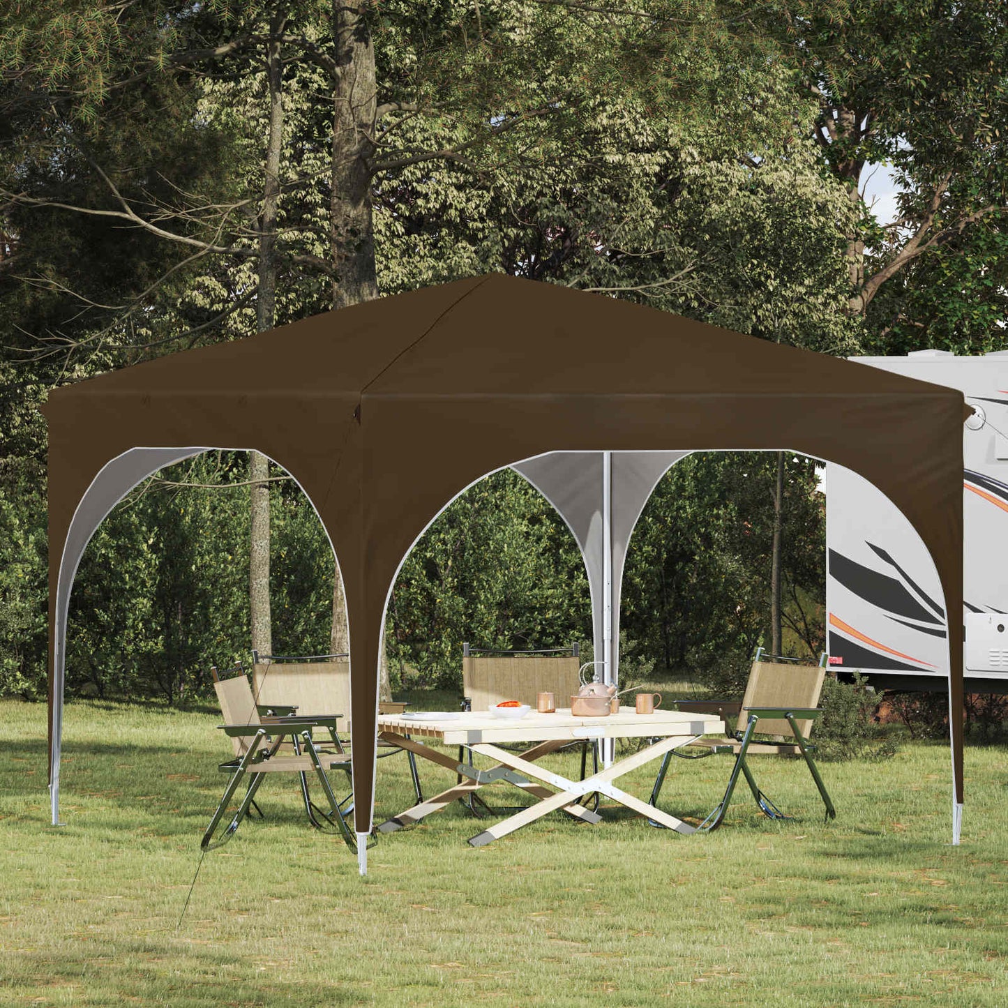 Pop-up Party Tent 290 x 290 x 245 cm Taupe