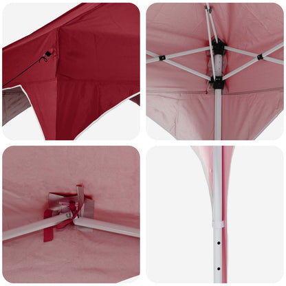 Pop-up Party Tent 290 x 290 x 245 cm Burgundy
