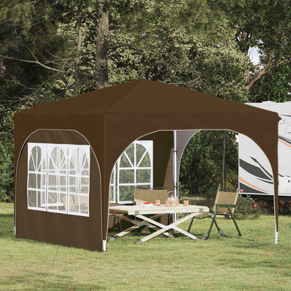 Pop-up Party Tent 290 x 290 x 245 cm Taupe