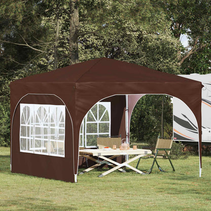Pop-up Party Tent 290 x 290 x 245 cm Brown