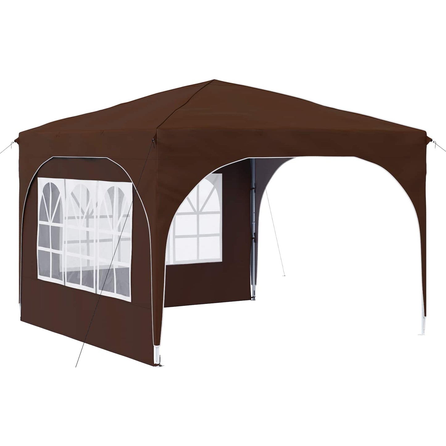 Pop-up Party Tent 290 x 290 x 245 cm Brown