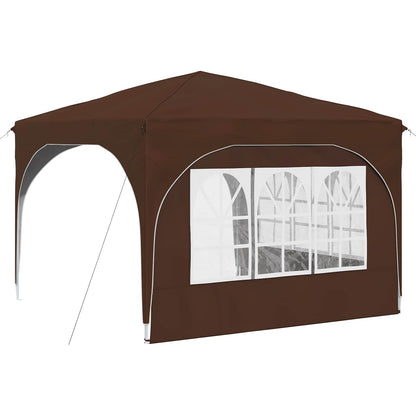 Pop-up Party Tent 290 x 290 x 245 cm Brown