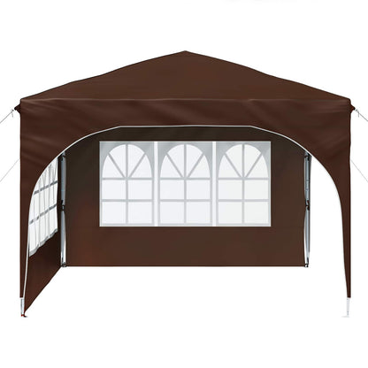 Pop-up Party Tent 290 x 290 x 245 cm Brown