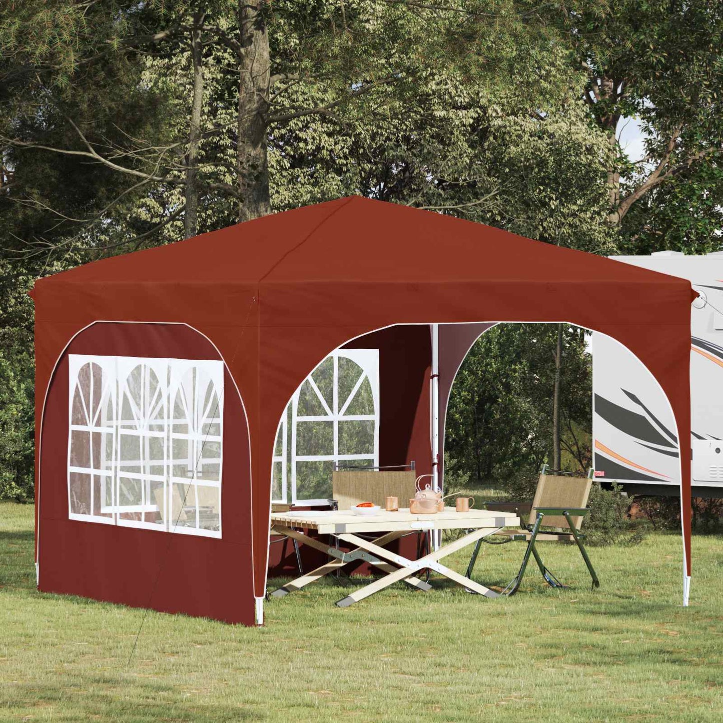 Pop-up Party Tent 290 x 290 x 245 cm Terracotta