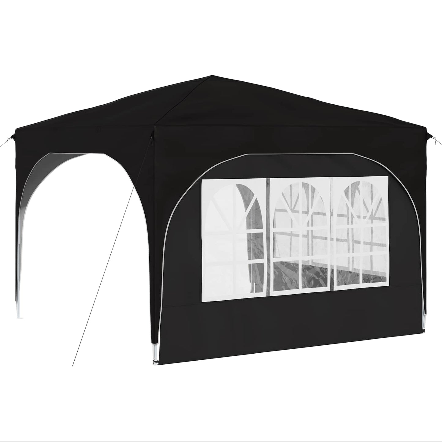 Pop-up Party Tent 290 x 290 x 245 cm Black